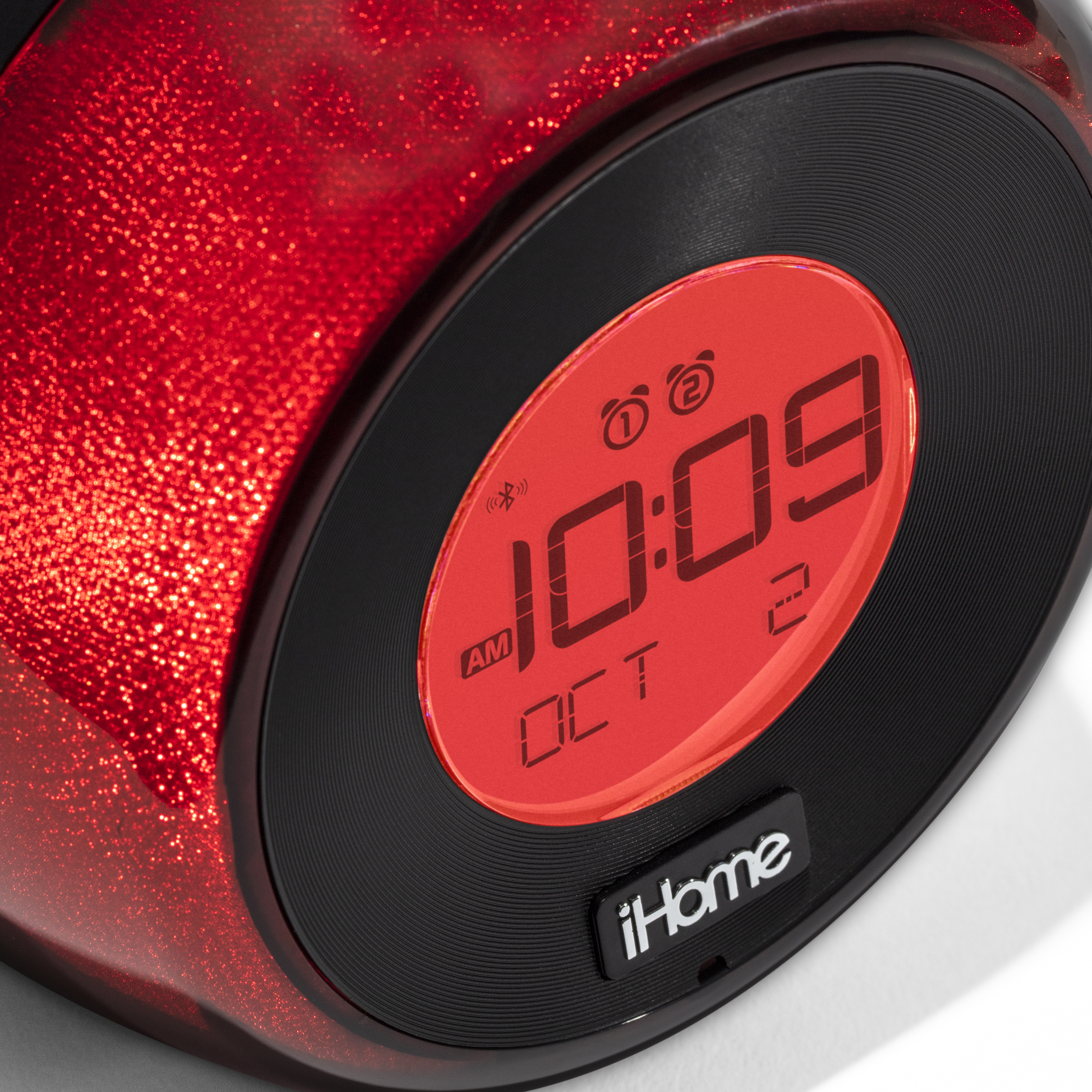 SDI Technologies iBT290B iHome Bluetooth Color Changing Dual Alarm FM Clock Radio with Speakerphone /& USB Charging